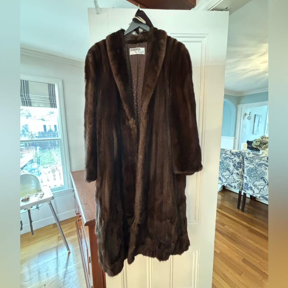 Full length fur mink coat